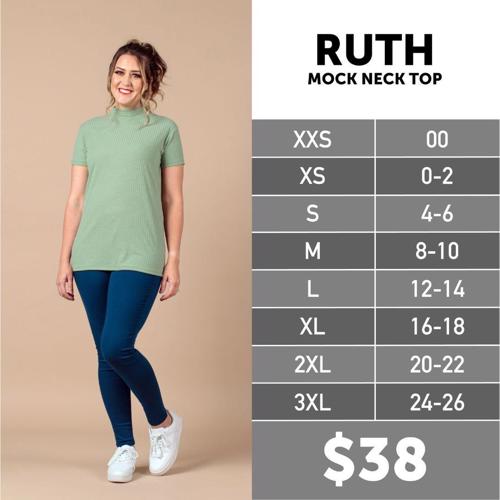 Ruth Size Chart